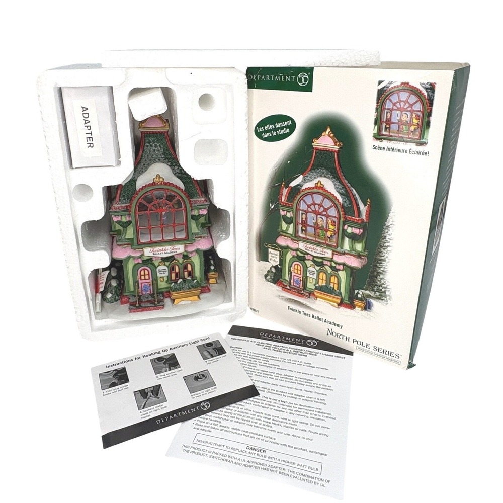 Dept 56 North Pole Series Twinkle Toes Ballet Academy 799921 Animation See Video